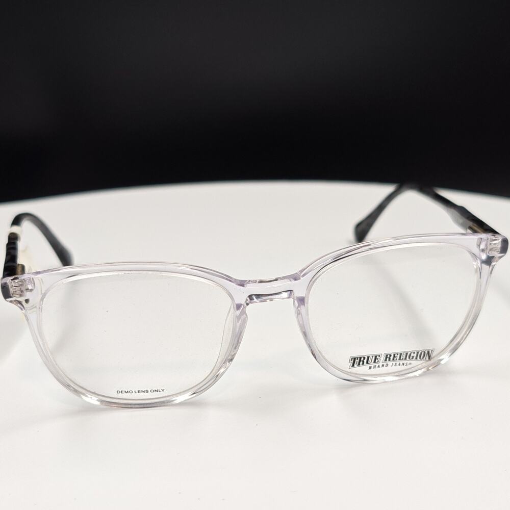 True Religion T033 CLR Clear Full Rim Plastic Eyeglass Frames 52-19-140
